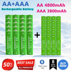 1.5V Rechargeable AA AAA 4.8-3.8Ah Battery For Torch Toys Clock MP3 Player Replace Ni-Mh Battery Delivery within 15-25 days