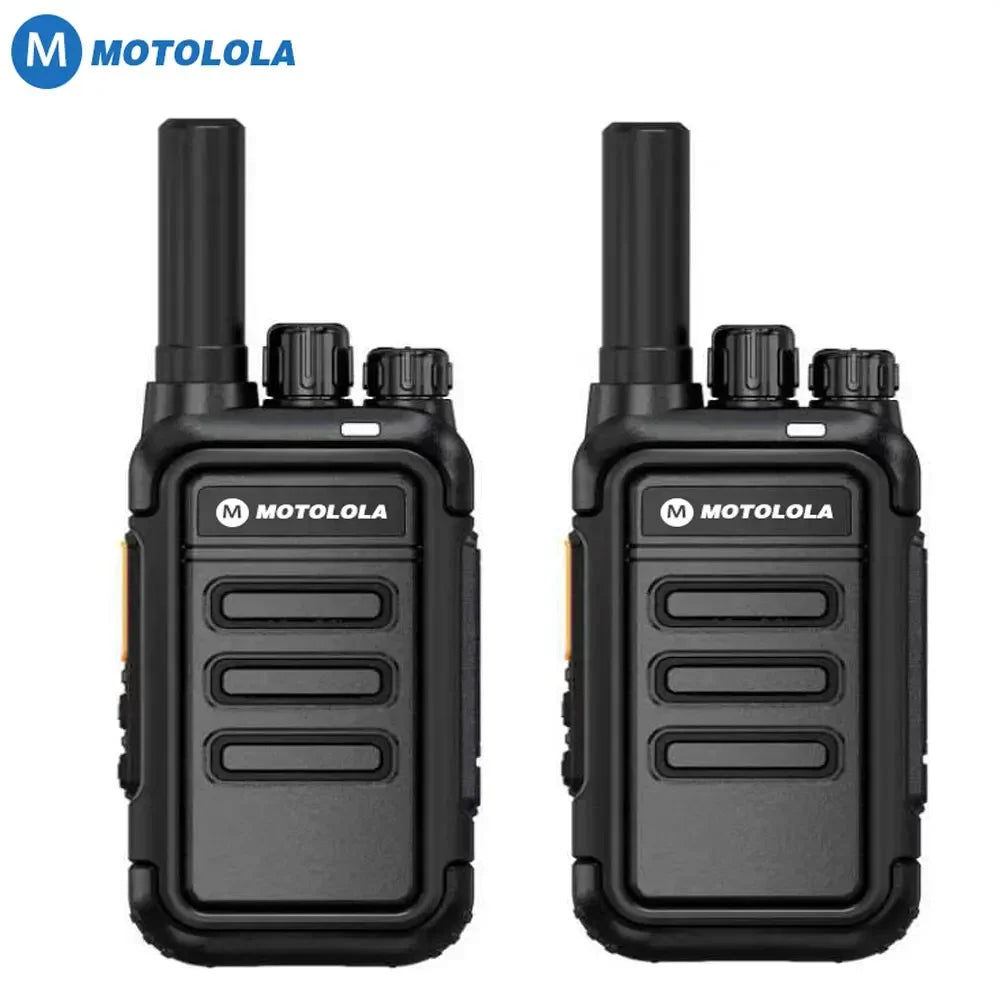 Motolola 2Pcs Mini Walkie Talkie Portable Two-Way Radio UHF Transceiver Set Walkie-talkies Radio Walkie Talkie Long Range COD