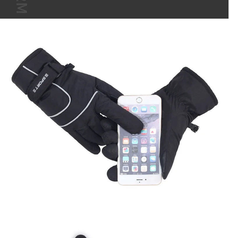 Waterproof Ski Men Glove Winter Touchscreen Thermal Lining Gloves Anti-Slip Warm Water-Repellent Winter Ski-Gloves