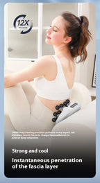 High-Frequency Vibration Full-Bbody Massage Gun Back, Waist, Neck and Shoulder Massager muscle Massager 12/16-Head fascia Gun