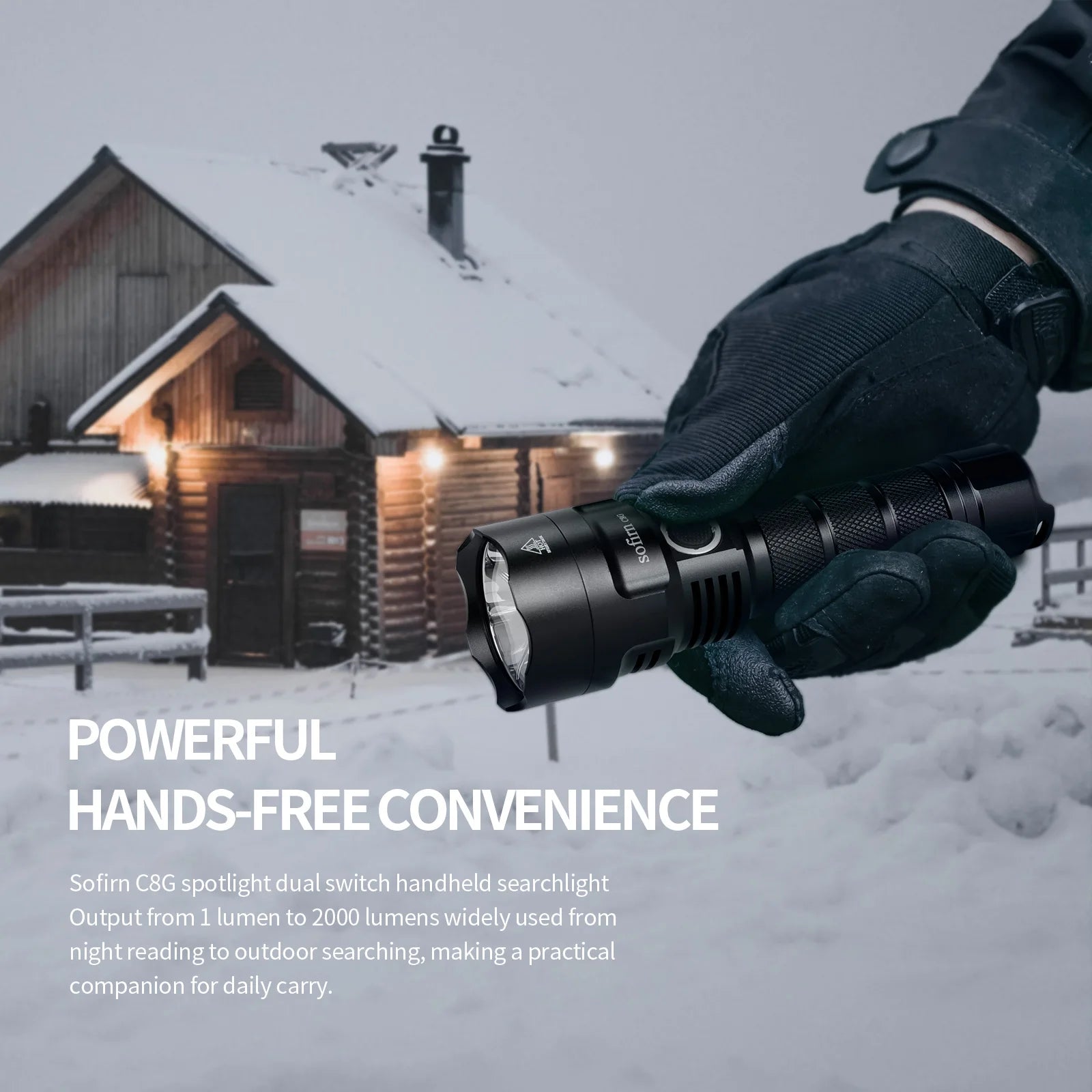 Sofirn C8G Powerful LED Flashlight 21700 SST40 18650 With Power Indicator Lantern Torch 2 Groups Ramping SOS Beacon Outdoor