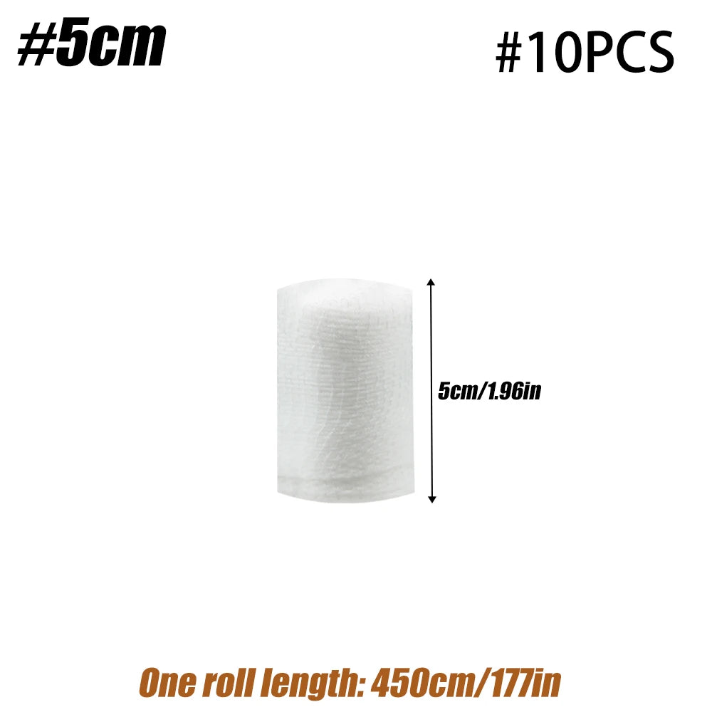 10 Rolls Gauze Bandage Roll with Tape - White Gauze Wrap Breathable Gauze Wrap Used for First Aid Wound Care & Medical Supplies