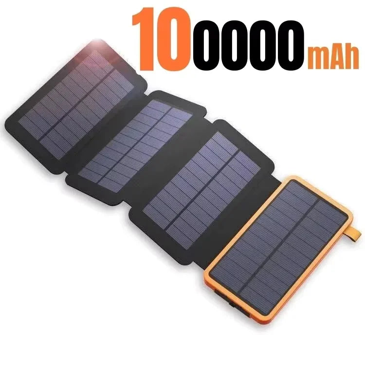 500000mAH Solar Power Bank Folding Solar Panels 5V 2A USB Output Portable Outdoor Camping Sun Power For IPhone Android