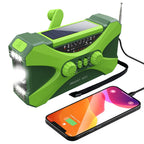 Emergency Solar Power Hand Crank Dynamo Generator 10000mAh Phone Charger Bank SOS AM/FM Weather Flashlight Radio Power Bank