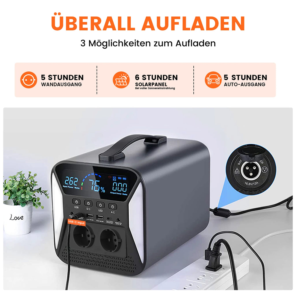 2600W 1800W 500W Portable Power Station 1024wh 345wh Lifepo4 Battery Powerful Power Bank Solar Generator Emergency Power Supply