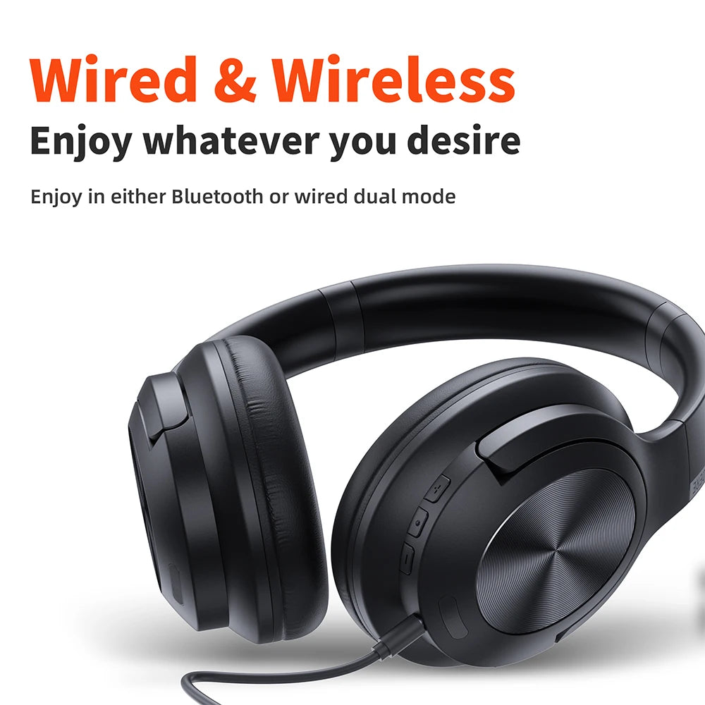 Wireless Bluetooth headset QERE E80 Earphone 5.3 ANC Noise Cancellation Hi-Res Audio