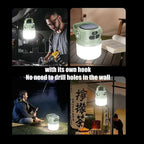 Portable LED Camping Flashlight Rechargeable LED Camping Solar Rechargeable Lantern Waterproof Outdoor Supplies Lightweight Tent