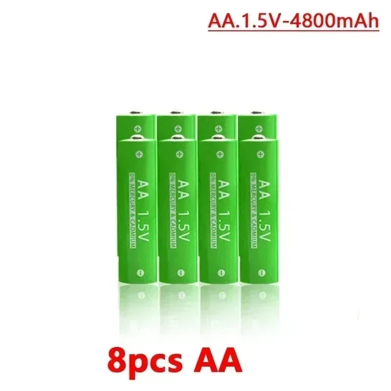1.5V Rechargeable AA AAA 4.8-3.8Ah Battery For Torch Toys Clock MP3 Player Replace Ni-Mh Battery Delivery within 15-25 days