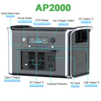 2600W 1800W 500W Portable Power Station 1024wh 345wh Lifepo4 Battery Powerful Power Bank Solar Generator Emergency Power Supply