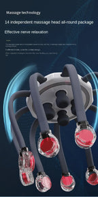 Octopus Claw Eight Claw Massager USB Charging Therapeutic Scratch Pad Electric Head Massager Therapeutic Electric Scalp Massager