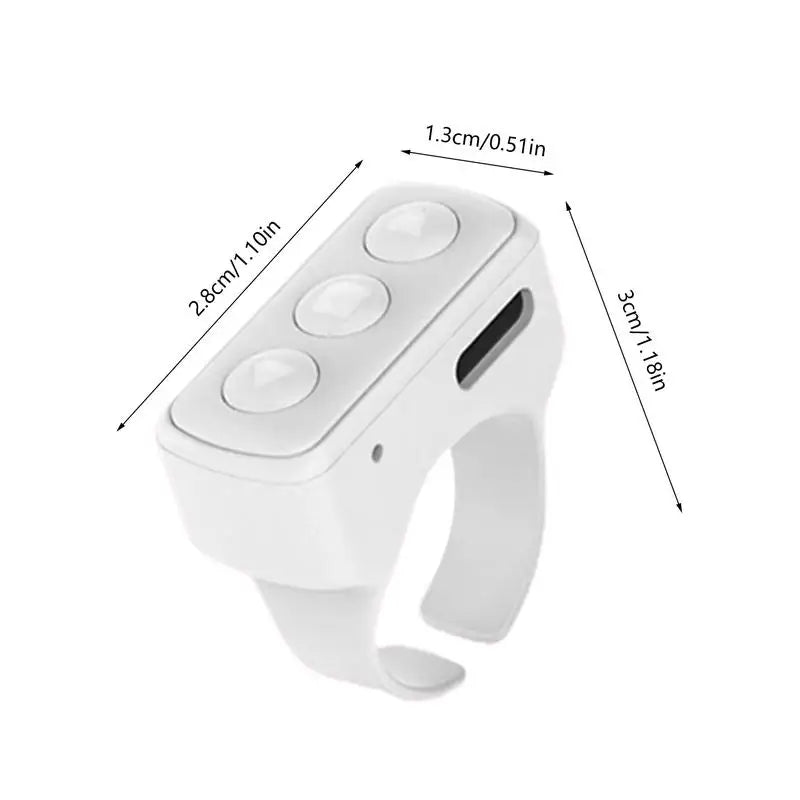 Wireless Fingertip Remote Control Ring BT Ring Scroller Page Turner Stable Connection Wireless Page Turner