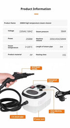 1.2L Steam Cleaner High Temperature Sterilization Air Conditioning Kitchen Hood Home /Car Steaming Cleaner 220V/110V EU/US Plug