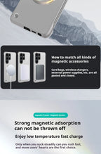 Thin Metallic Paint PC For Magsafe Magnetic Case For Samsung Galaxy S25Ultra S25 S24 S23 S22 Plus Ultra Borderless Cooling Cover