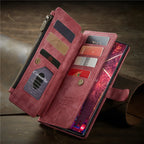 Flip Leather Phone Case For Samsung Galaxy S25 Edge S24 Ultra S23 FE S22 S21 S20 Plus Note 20 A16 A56 Zipper Wallet Card Cover