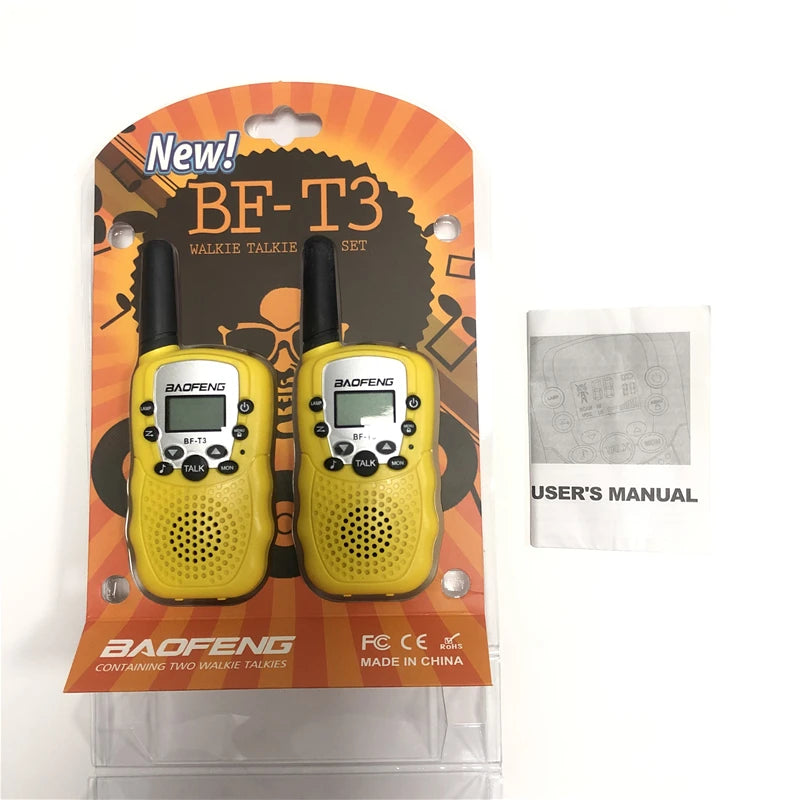 2PCS Baofeng BF-T3 Mini Walkie Talkie Children Toy Gift Kids Amateur Radio UHF 22 Channels Handheld Two Way Radio For Boys Girls