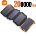 Xiaomi 200000mAH Solar Power Bank Folding Solar Panels 5V 2A USB Output Portable Outdoor Camping Sun Power For IPhone Android