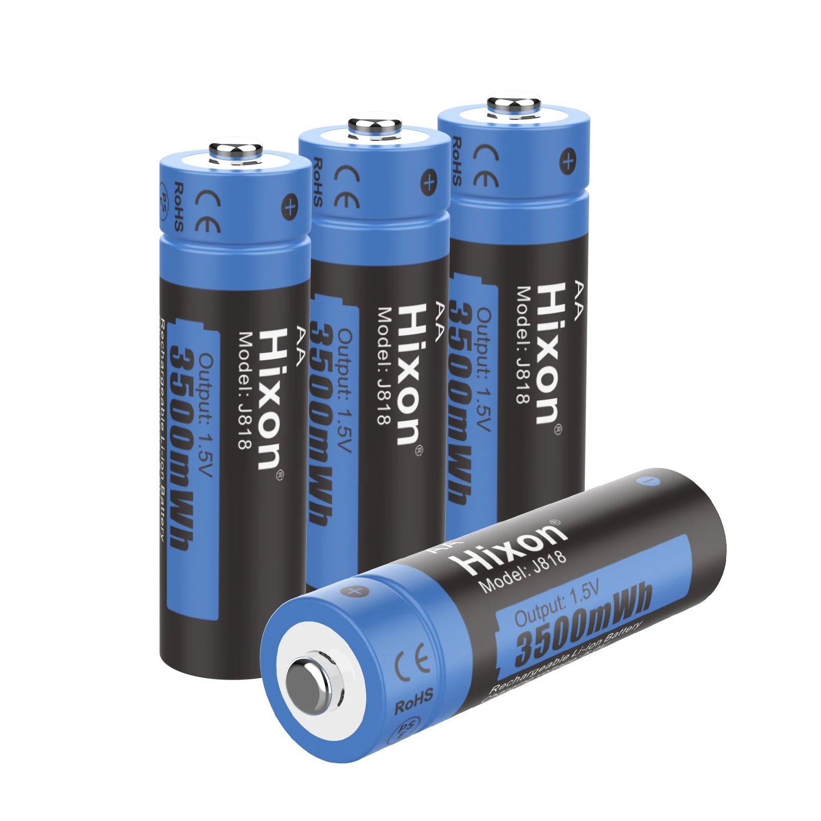 Hixon AA Li-ion Rechargeable Batteries  1.5V High Capacity of 3500mWh Super Durable, Good Energy Storage, Fast Discharge