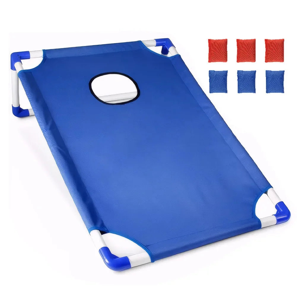 Portable Cornhole Board Set with 6 Bags Outdoor Toss Game Set for Kids Adults Family Outdoor Yard Toss Game Sports Entertainment
