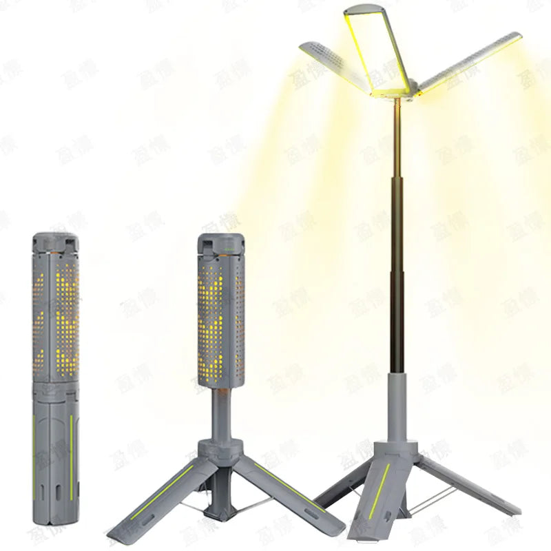 Outdoor Retractable Camping Lamp Portable Rechargeable Work Light 1000 Lumen Telescopic Hiking Fishing Home Emergency Lanterns