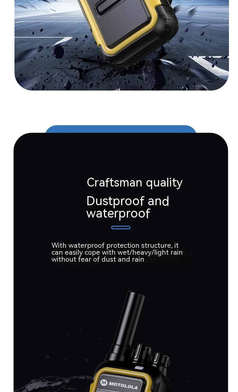 Motolola F1 Walkie Talkie  Portable Two-Way Radio UHF Transceiver Set Walkie-talkies Radio Walkie Talkie Long Range COD