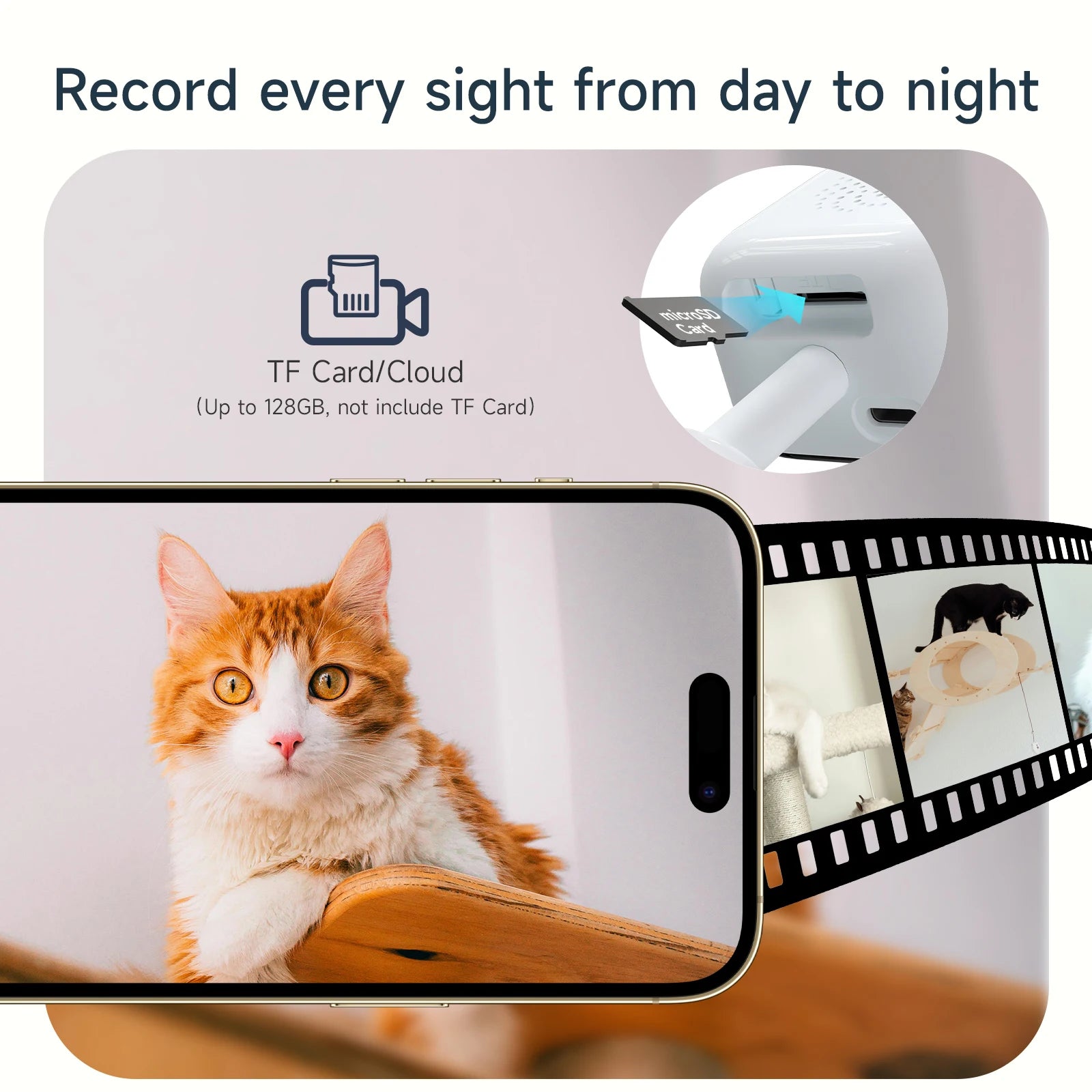 2PCS Window Camera - Replaces Outdoor Cameras | 2.4/5GHz Wi-Fi | 3MP Resolution | Full-Color Night Vision Through Window |