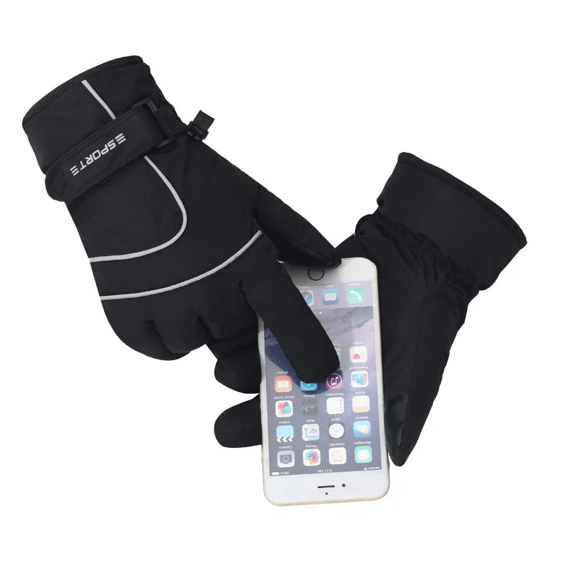 Waterproof Ski Men Glove Winter Touchscreen Thermal Lining Gloves Anti-Slip Warm Water-Repellent Winter Ski-Gloves