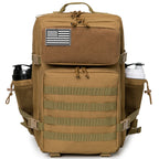 45L Tactical Backpack Hunting Rucksack with Dual Cup Holders  Outdoor camping equipment back pack Hiking Survival Rucksack