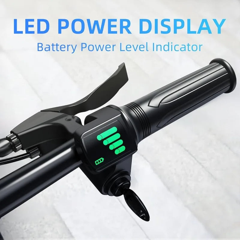 Electric Bike for Adults, Folding Ebike with 630w Peak Motor, Dual Disc Brake, 19-35 Miles Range & 25MPH (Pedal-Assist