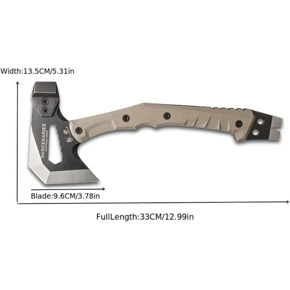 Mercenarys Tactical Engineer Axes Multifunctional Explosion-Proof Axe Camping Artillery Fire Rescue Hammer Hiking