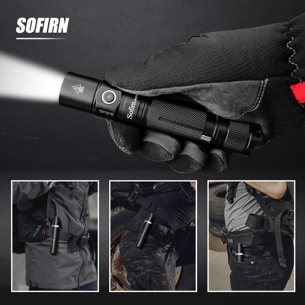 Sofirn SP31 V2.0 Led Torch Light 1200lm 18650 XPL-HI 5300-5700K LED Flashlight Tactical Lamp High Power Flashlight  Lanterna