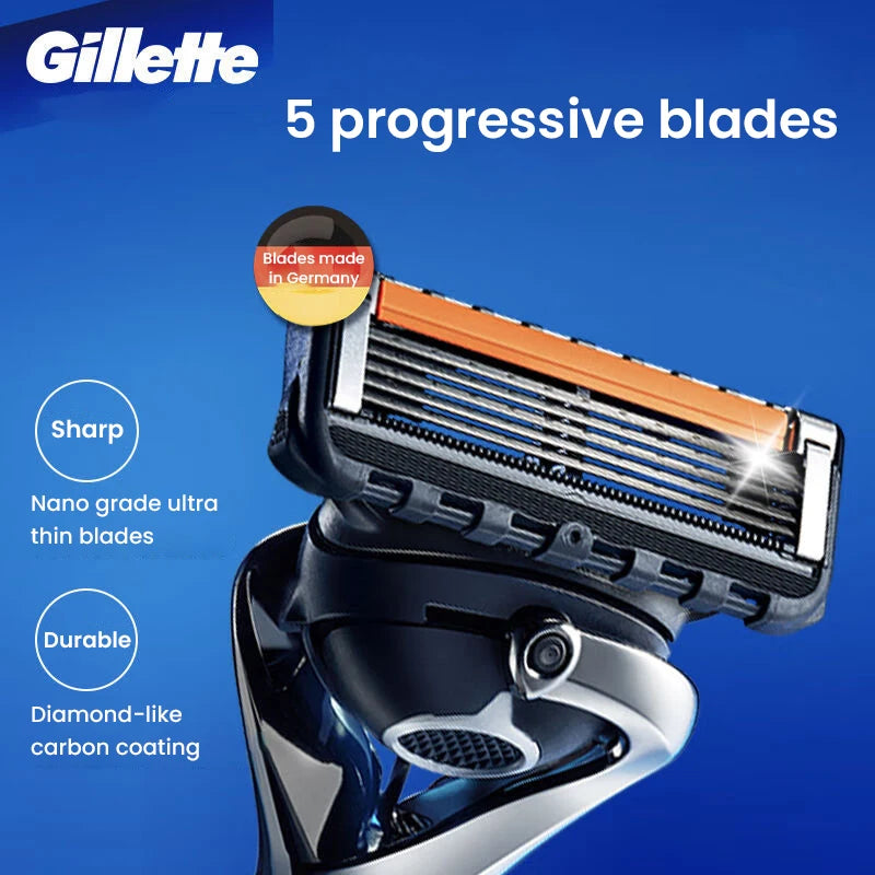 Gillette Fusion 5 ProGlide Razor Premium Edition Flex Ball Tech 5 Layers Ultra Thin Blades Shaving Machine with Mangetic Stand
