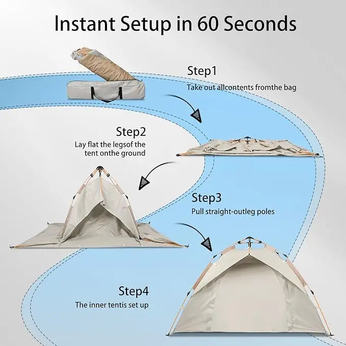 Professional Outdoor Camping 1-4 Person Automatic Waterproof Sun Protection Anti-Mosquito Quick-Opening Play Tent