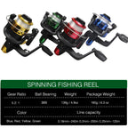 1.8m 2.1M Fishing Rod and Reel Line Lure Set Carbon Fiber Telescopic Fishing Rod 5.2:1BB Spinning Reel for Saltwater Freshwater