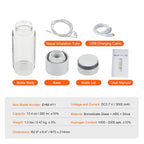 SucceBuy Hydrogen Water Bottle Generator 230 ml/8.1 oz Capacity Portable Hydrogen Water Maker SPE Technology Hydrogen Rich Water