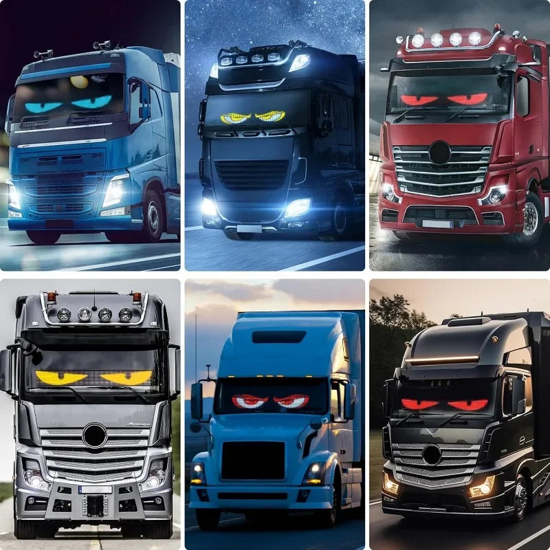 LED Eyes Programmable RGB Devil Eyes Light for Cars Windshield Eyes Flex LED Display DIY Pattern for Car Trucks Pickups