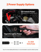 SucceBuy Electric Car Jack 15T Adjustable Electric Scissor Jack 12V Dual-Powered Tire Changer with LED Light for Sedan SUV Truck