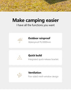 Sonuto Automatic Large Camping Tent 3-8 Person Quick Setup Double Hall Ridge Tent with Canopy for Outdoor Family Adventures