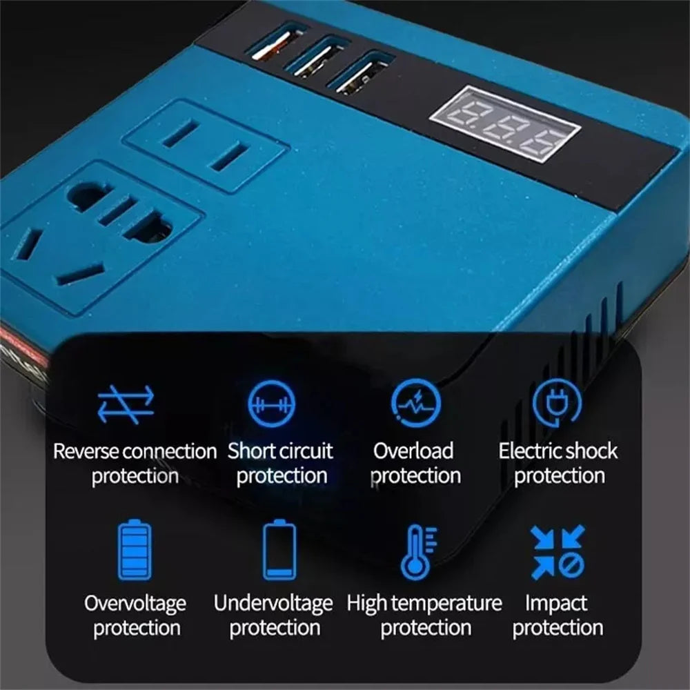 120W Lithium Battery Inverter DC 18V-21V To AC 220V for Makita Smart Transformer Outdoor Work Inverter