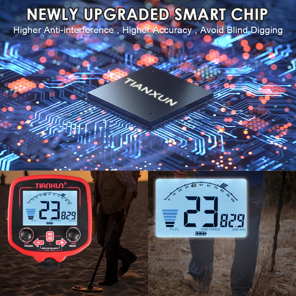 Treasure Hunter TX-850 L 11inch Coil Metal Detector Professional Underground Waterproof Gold Detector Pinpointer High Sensitive