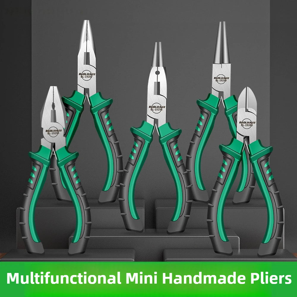 5inch Mini Multifuncational Pliers,  Electrician Special Wire Pliers, Pointed Nose Pliers, Small Handmade Industrial Grade Vice