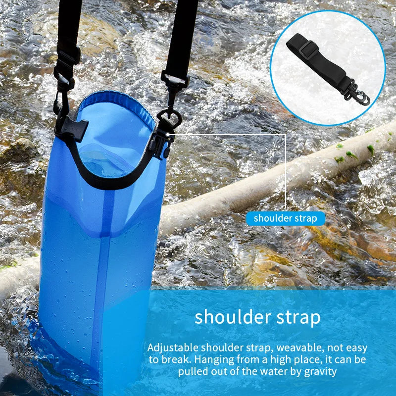 Filterwell 6L Fed Water Filter Straw Water Bag Foldable Outdoor Survival Gear Camping Hiking Travel Supplies