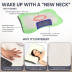 2pcs Massage Neck Pillows Adjustable Ergonomic Orthopedic Contour Support, High-Quality Pillow Core, All-Season Sleeping Comfort