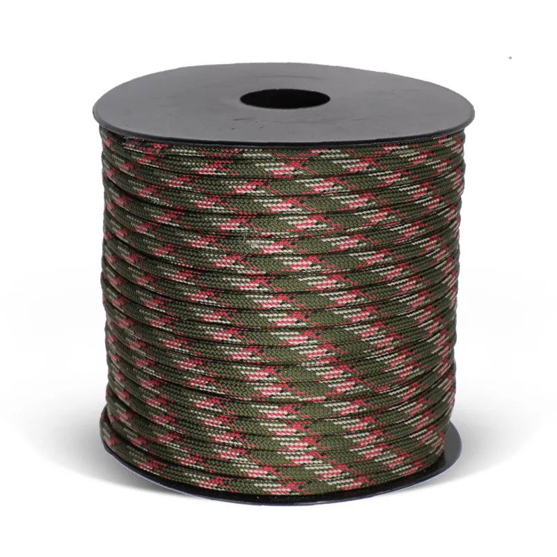 50m 650 Paracord 9 Strand 4mm Tactical Parachute Cord Camping Accessories DIY Weaving Rope Outdoor Survival Equipment