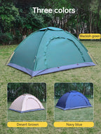 Outdoor camping tent, hand-built rain and sun protection hiking tent, double bed for couples and children, portable windproof