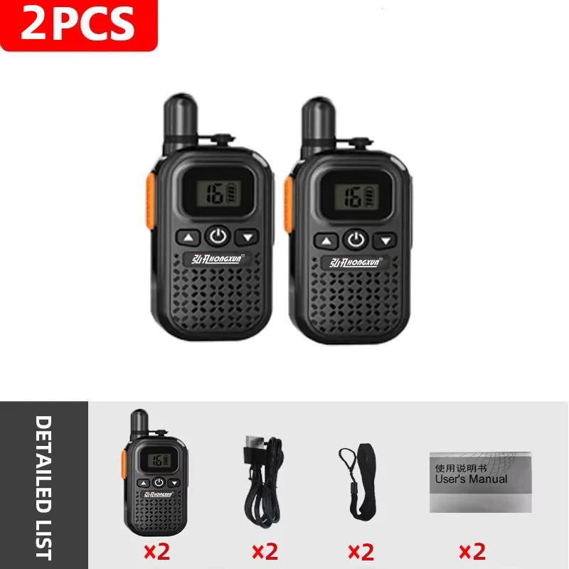 HX-928 5W Walkie Talkie HD Clear Sound Type-C Charging 8.7cm Mini Construction Family Hot Sale FOR daily use
