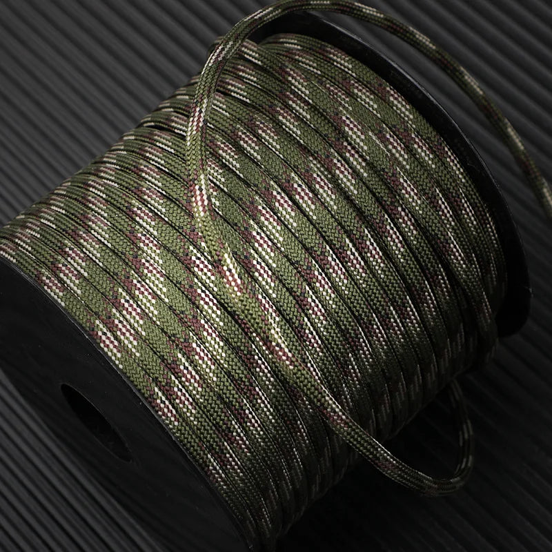 50m 650 Paracord 9 Strand 4mm Tactical Parachute Cord Camping Accessories DIY Weaving Rope Outdoor Survival Equipment