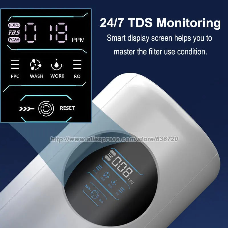 RO Reverse Osmosis Water Filtration System - 1000 GPD Fast Flow, Tankless, Reduces TDS, Compact, Household and Commercial Usage