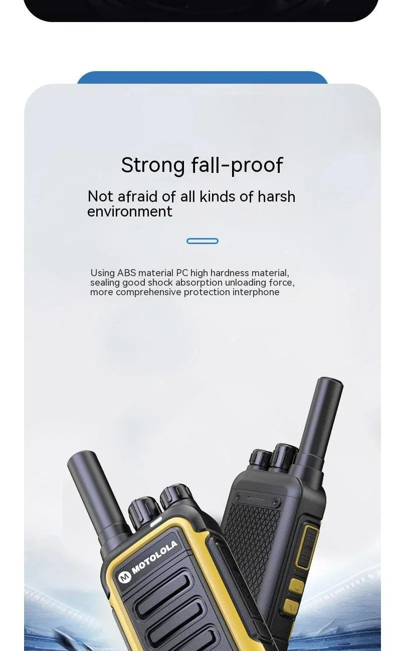 Motolola 2Pcs Mini Walkie Talkie Portable Two-Way Radio UHF Transceiver Set Walkie-talkies Radio Walkie Talkie Long Range COD