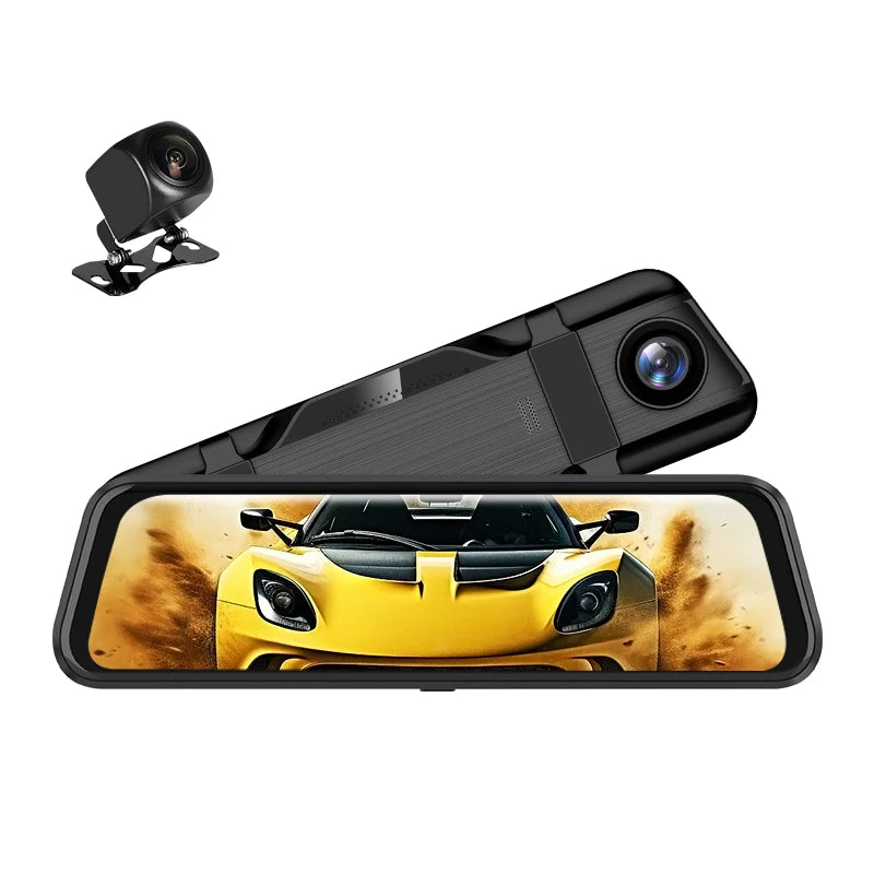 12.7 Inch Mirror Camera for Car Touch Screen Video Recorder Rearview Mirror Dash Cam Front and Rear Camera Mirror DVR Black Box