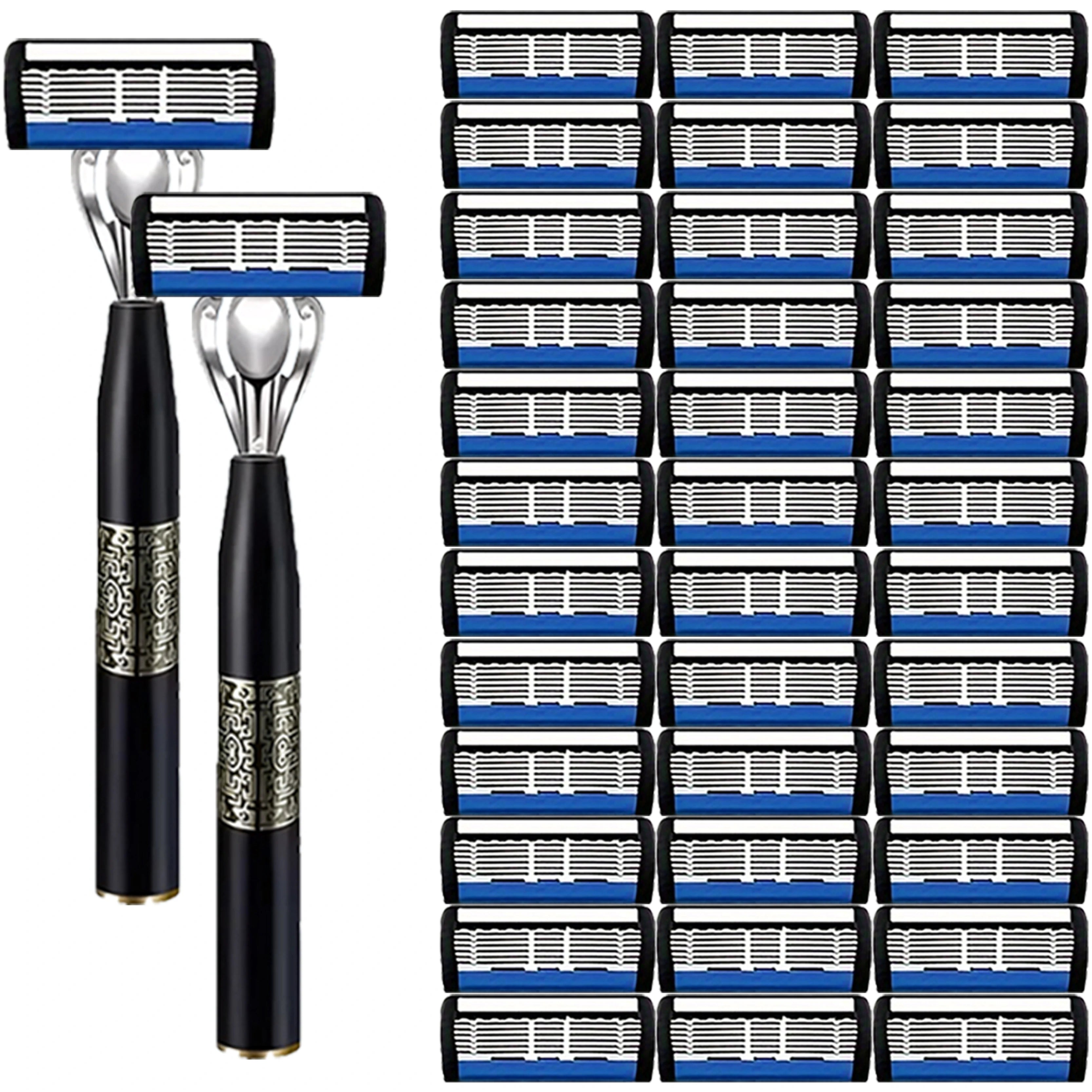 High-end men's razor with anti-slip handle, sharp and smooth stainless steel blade, painless shaving, perfect gift for festivals